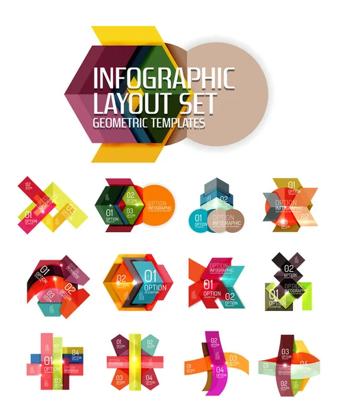 Abstracte achtergrond, geometrische infographic optie Sjablonen — Stockvector