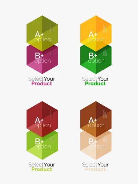 Set infographic sjablonen met tekst en opties — Stockvector