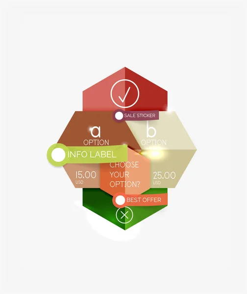 Papier infografikę szablon — Wektor stockowy