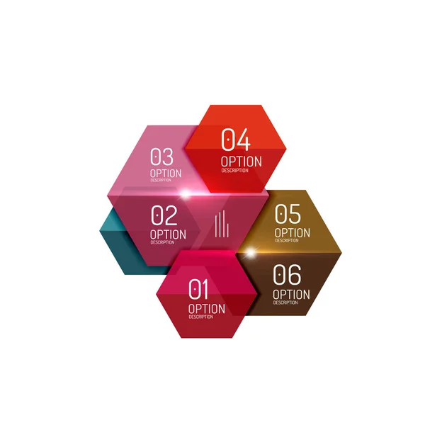 Papier moderne infografische geometrische Vorlagen — Stockvektor