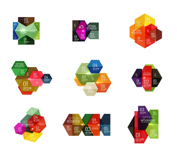 Papier moderne infografische geometrische Vorlagen — Stockvektor