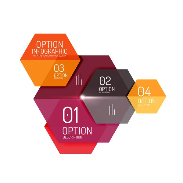 Инфографические современные шаблоны - геометрические формы — стоковый вектор