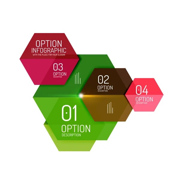 Инфографические современные шаблоны - геометрические формы — стоковый вектор