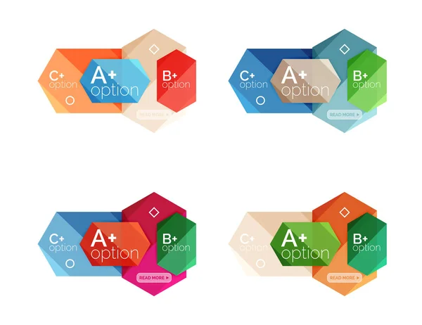 Bannières infographiques abstraites pour votre contenu — Image vectorielle