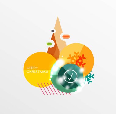 Noel ve yeni yıl promo Etiketler ve stickerlar