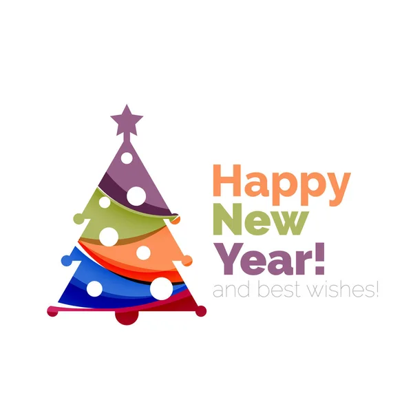 Mutlu yeni yıl ve Chrismas tatil tebrik kartı öğeleri — Stok Vektör