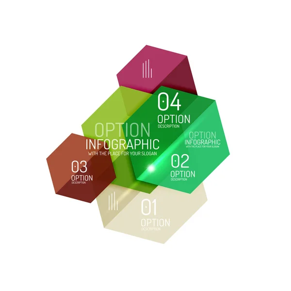 Papier infographic lay-out ontwerp templates — Stockvector