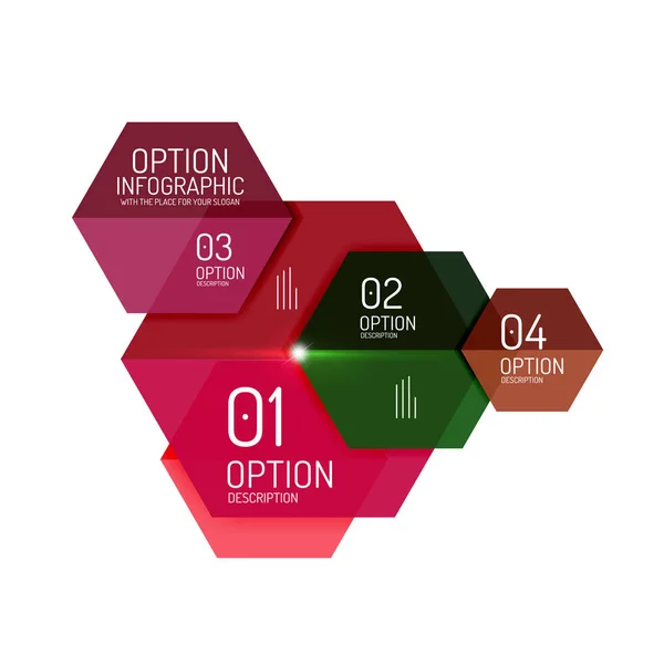 Kağıt modern Infographic geometrik şablonları — Stok Vektör