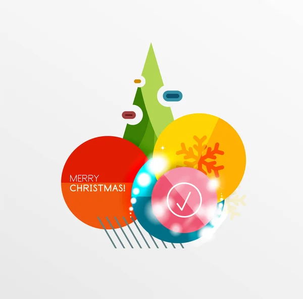 Etiquetas promocionais de Natal ou Ano Novo e adesivos —  Vetores de Stock