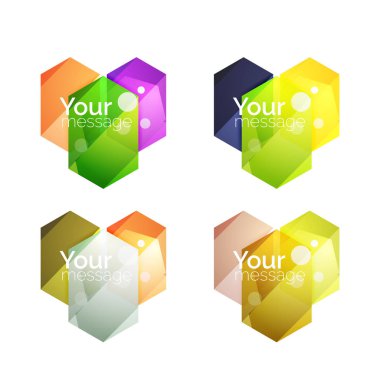 Vektör parlak boş web seçenek kutuları