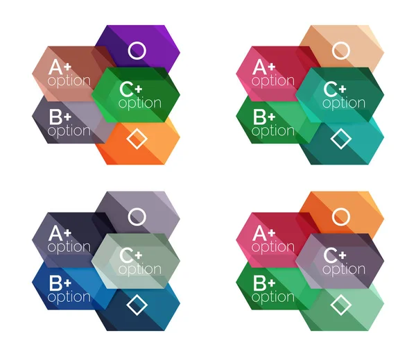 Modèle d'infographie d'option géométrique — Image vectorielle