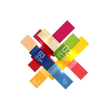 Geometrik modern Infographic seçenekler şablonları