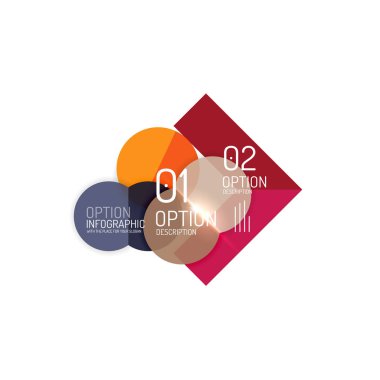 Geometrik modern Infographic seçenekler şablonları