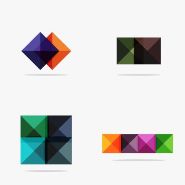 Kare arka veya içerik için Infographics kümesi