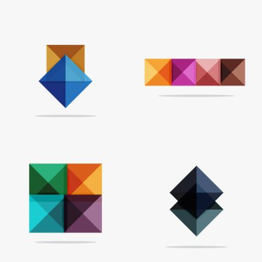 Kare arka veya içerik için Infographics kümesi