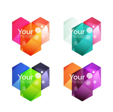 Vektör parlak boş web seçenek kutuları