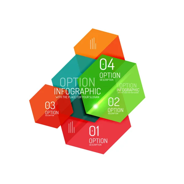 Mises en page des bannières infographiques — Image vectorielle