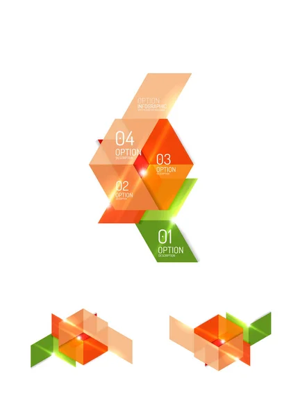 Éléments d'infographie papier — Image vectorielle