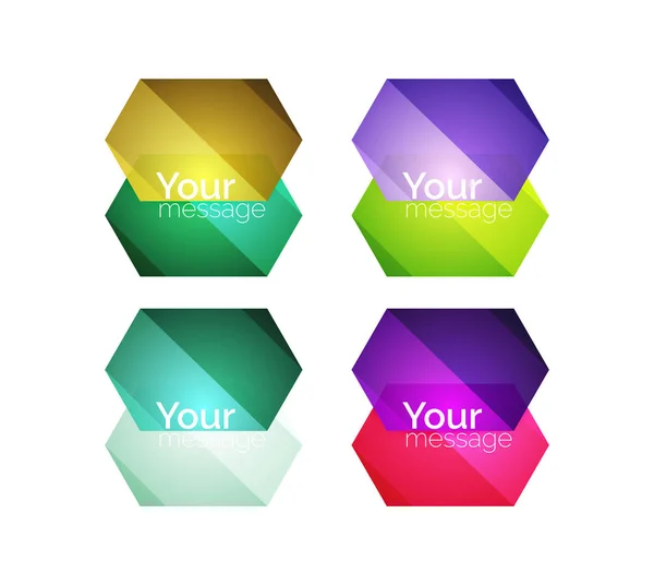 Set of vector shiny blank boxes for your content — Stock Vector