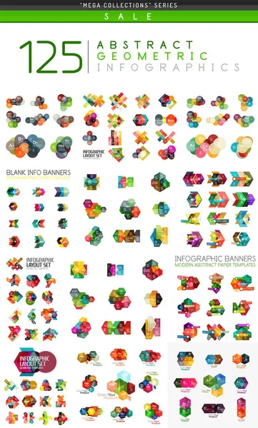 Mega collection d'infographies — Image vectorielle