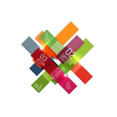 Geometrik modern Infographic seçenekler şablonları