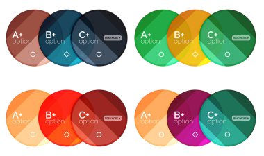 Küme seçenekleri ile yuvarlak Infographic afiş