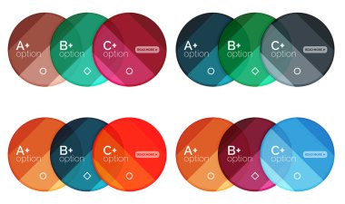 Küme seçenekleri ile yuvarlak Infographic afiş