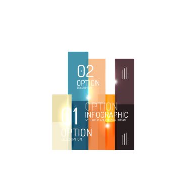 Geometrik modern Infographic seçenekler şablonları