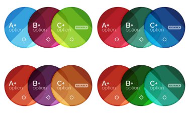 Yuvarlak seçeneği diyagramı şablonu için veri veya seçenekler kümesi