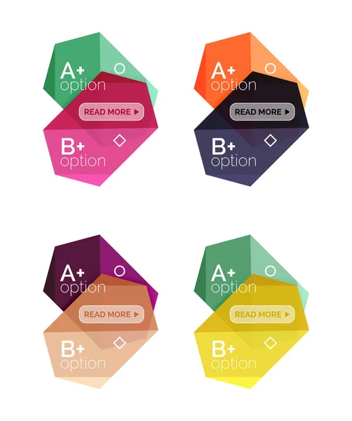 Opzione geometrica modelli infografici — Vettoriale Stock