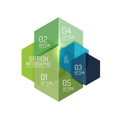 Infographic modern Şablonlar - geometrik şekiller