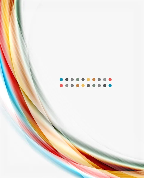 Ligne d'onde moderne colorée, mise en page abstraite d'affaires — Image vectorielle