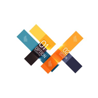 Geometrik modern Infographic seçenekler şablonları