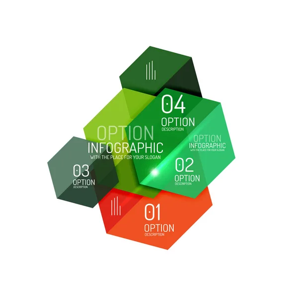 Papper geometrisk abstrakta infographic layouter — Stock vektor