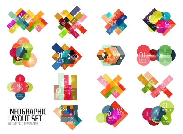 Geometrische moderne infographic opties sjablonen — Stockvector