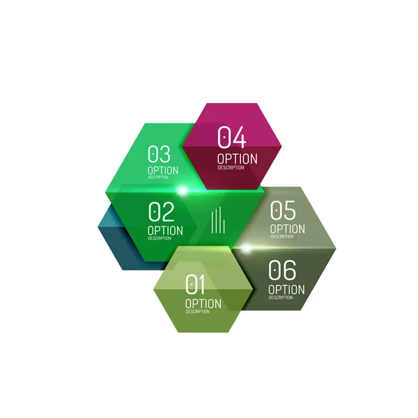 Modelli di diagrammi di opzioni aziendali — Vettoriale Stock