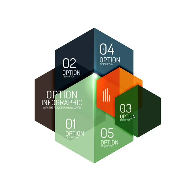 Modelli di diagrammi infografici vettoriali — Vettoriale Stock