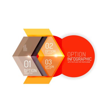 Arka plan, geometrik Infographic seçeneği şablonları
