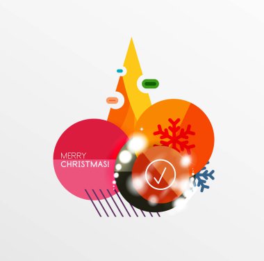 Noel ve yeni yıl promo Etiketler ve stickerlar