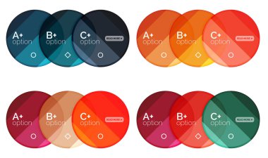 Küme seçenekleri ile yuvarlak Infographic afiş