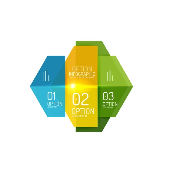 Modelos modernos infográficos - formas geométricas — Vetor de Stock