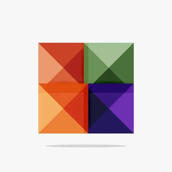 Vector en blanco abstracto cuadrados fondo — Archivo Imágenes Vectoriales