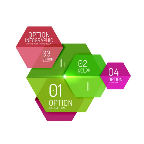 Infographic modern Şablonlar - geometrik şekiller — Stok Vektör