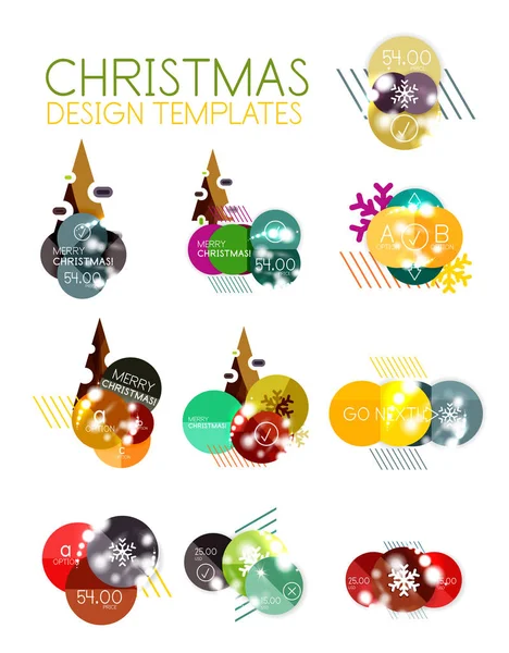 Vector Christmas label or price tag sticker — Stock Vector