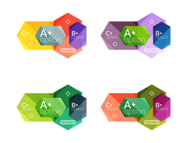 Modèle d'infographie d'option géométrique — Image vectorielle