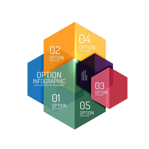 Infographic moderne sjablonen - geometrische vormen — Stockvector