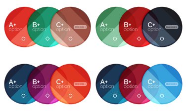 Yuvarlak seçeneği diyagramı şablonu için veri veya seçenekler kümesi