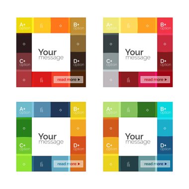 Vektör renk çizgili infographics şablonları