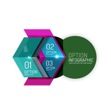 İnfographics için vektör geometrik arka plan şablonu