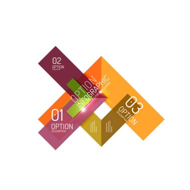 Yaratıcı kağıt geometrik iş Infographic arka plan şablonları